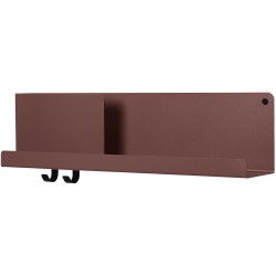 Folded shelf - Deep Red - L63 x D12,4 x H16,5 cm - Muuto