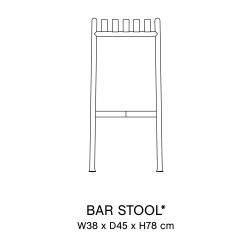 Barstool - Palissade Iron red - HAY