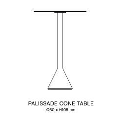 Ø60 x 105 cm cone high table - Palissade Iron red - HAY