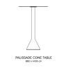 Ø60 x 105 cm cone high table - Palissade Iron red - HAY