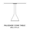 Ø90 cm cone table - Palissade Iron red - HAY