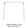 table middle leg - Palissade Iron red - HAY