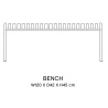 Bench - Palissade Iron red - HAY