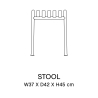 Stool - Palissade Iron red - HAY