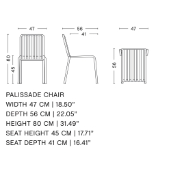 chair - Palissade Iron red - HAY