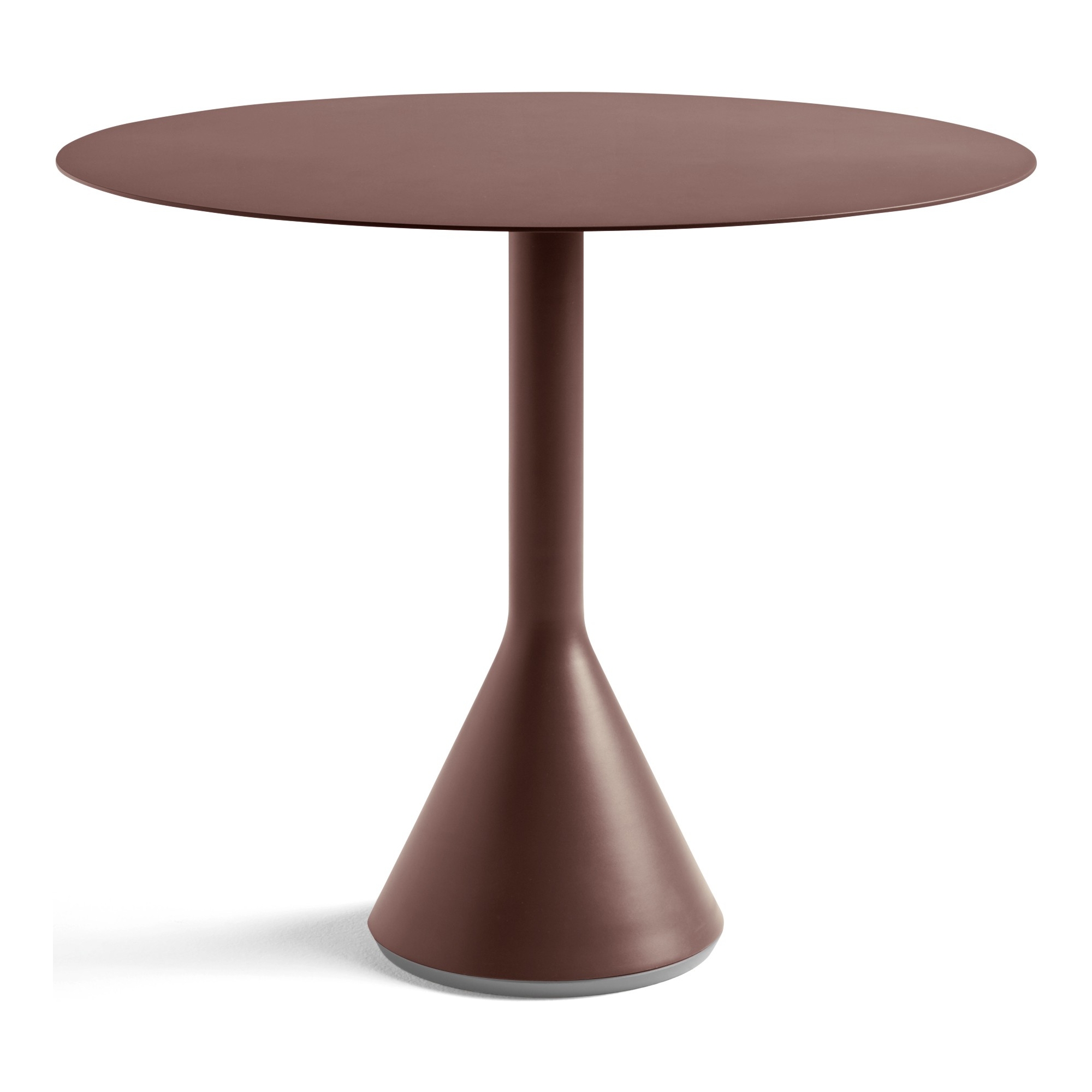 Ø90 cm cone table - Palissade Iron red - HAY