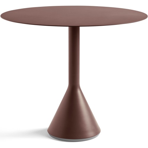 Ø90 cm cone table - Palissade Iron red - HAY