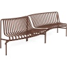 2 bancs de table in out - Palissade Park Iron red - HAY