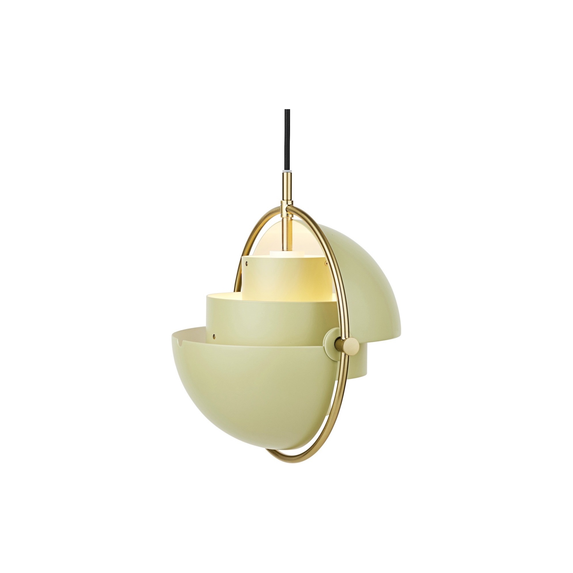 Gubi – Suspension Multi-Lite Small Ø25,5 cm, laiton et desert sage