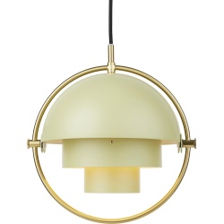 Gubi – Multi-Lite Small Ø25,5 cm pendant, brass and desert sage