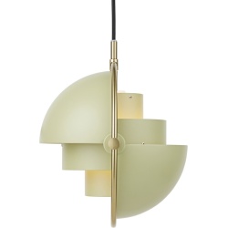 Gubi – Suspension Multi-Lite Small Ø25,5 cm, laiton et desert sage