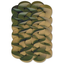 Serpentine carpet - green yellow - 200 x 300 cm - Moooi