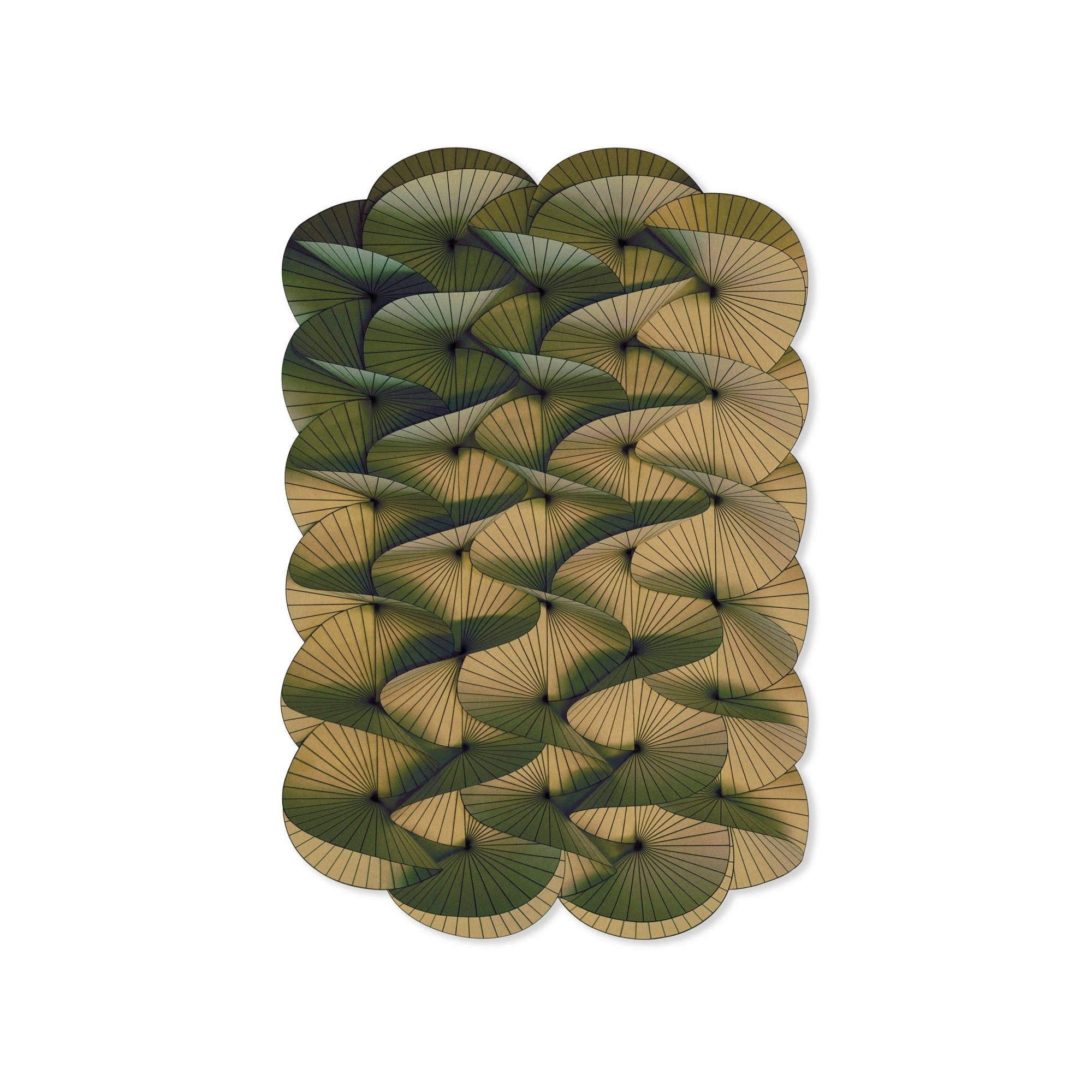 Serpentine carpet - green yellow - 200 x 300 cm - Moooi