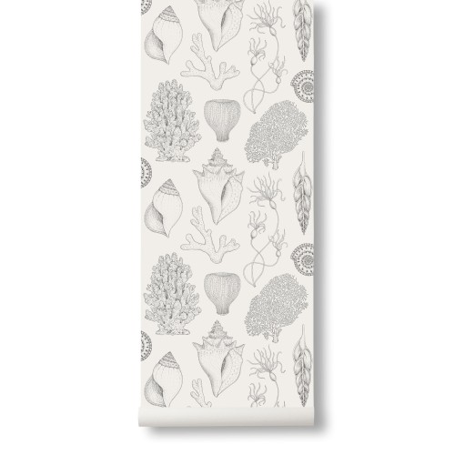 SOLD OUT - Off-white - Shells Wallpaper - Katie Scott - Ferm Living