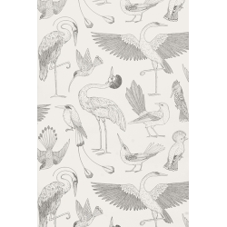 OUT OF STOCK - Off-white - Birds Wallpaper - Katie Scott - Ferm Living