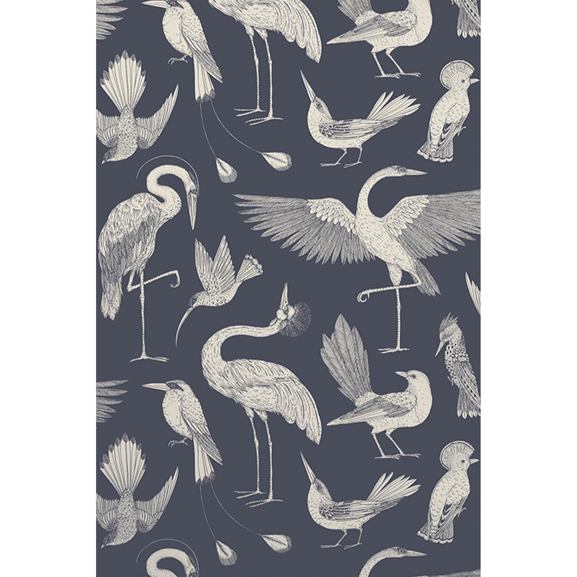 ÉPUISÉ Bleu foncé - papier peint Birds - Katie Scott - Ferm Living