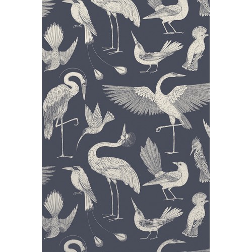 SOLD OUT Dark blue - Birds Wallpaper - Katie Scott - Ferm Living