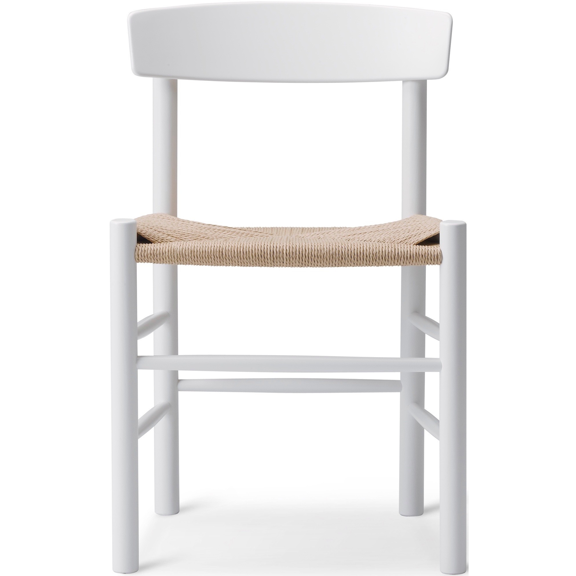 J39 Chair – white lacquered beech + natural paper cord - Fredericia