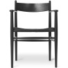 CH37 Chair – black lacquered oak + Black paper cord - Carl Hansen & Søn