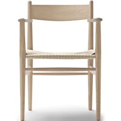 Chaise CH37 – Chêne huilé blanchi + Corde de papier naturelle - Carl Hansen & Søn