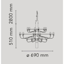 suspension 2097/18 – laiton - Flos