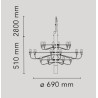 suspension 2097/18 – laiton - Flos