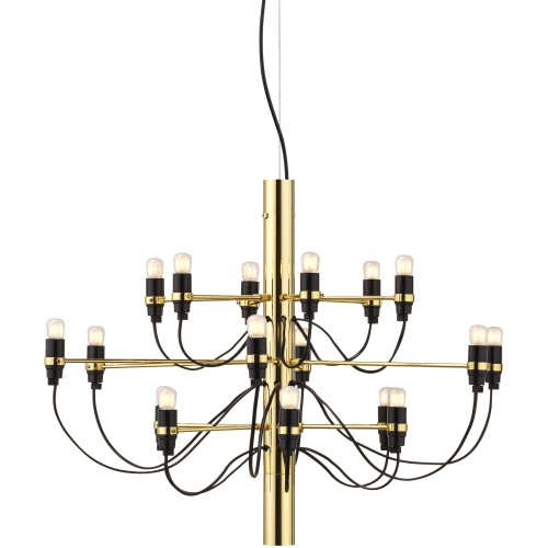 2097/18 pendant, brass + frosted bulbs – Flos