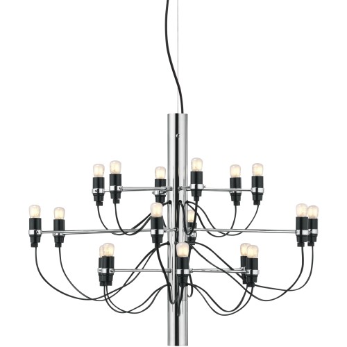 2097/18 pendant, chrome + frosted bulbs – Flos