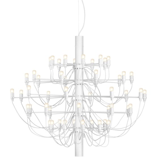 2097/50 pendant, matt white + frosted bulbs – Flos