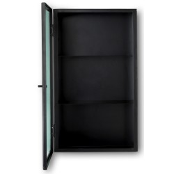 Haze wall cabinet - black - reeded glass - Ferm Living