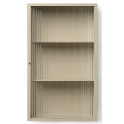 Haze wall cabinet - cashmere - reeded glass - Ferm Living