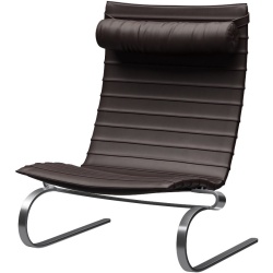 PK20 Lounge chair – Grace Dark brown leather - Fritz Hansen