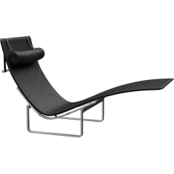 Chaise longue PK24 – Cuir Aura Noir - Fritz Hansen