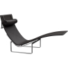 Chaise longue PK24 – Cuir Aura Black Brown - Fritz Hansen