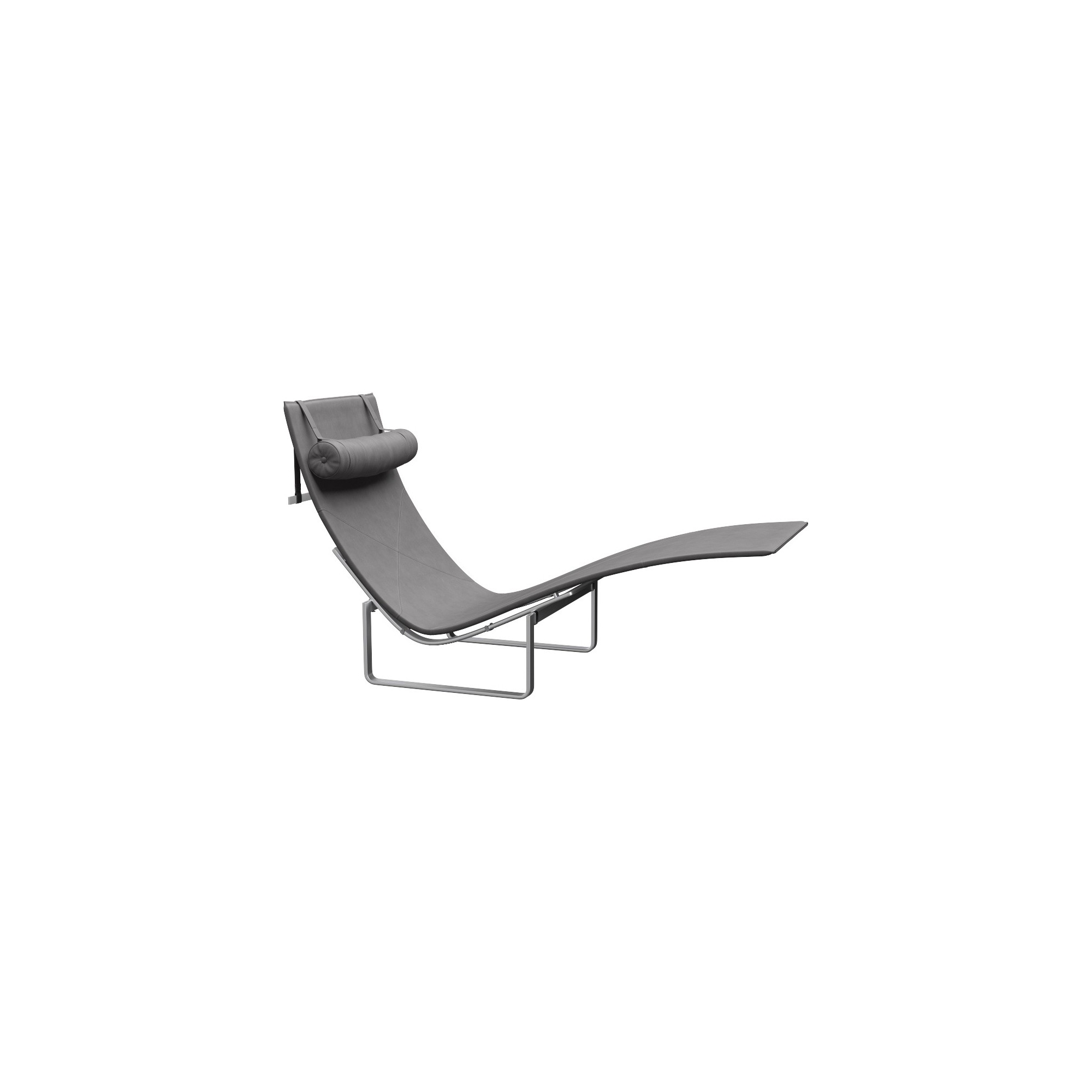 Chaise longue PK24 – Cuir Embrace Concrete - Fritz Hansen