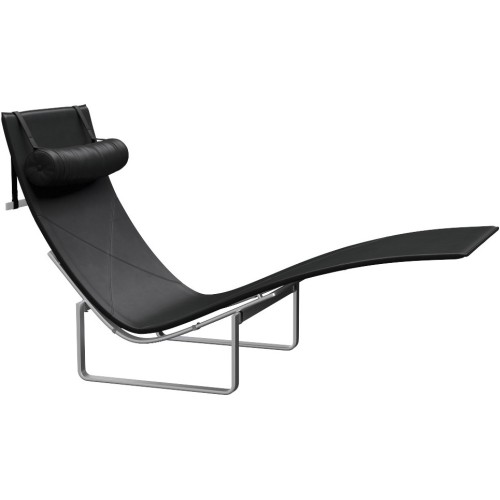 Chaise longue PK24 – Cuir Grace Noir - Fritz Hansen