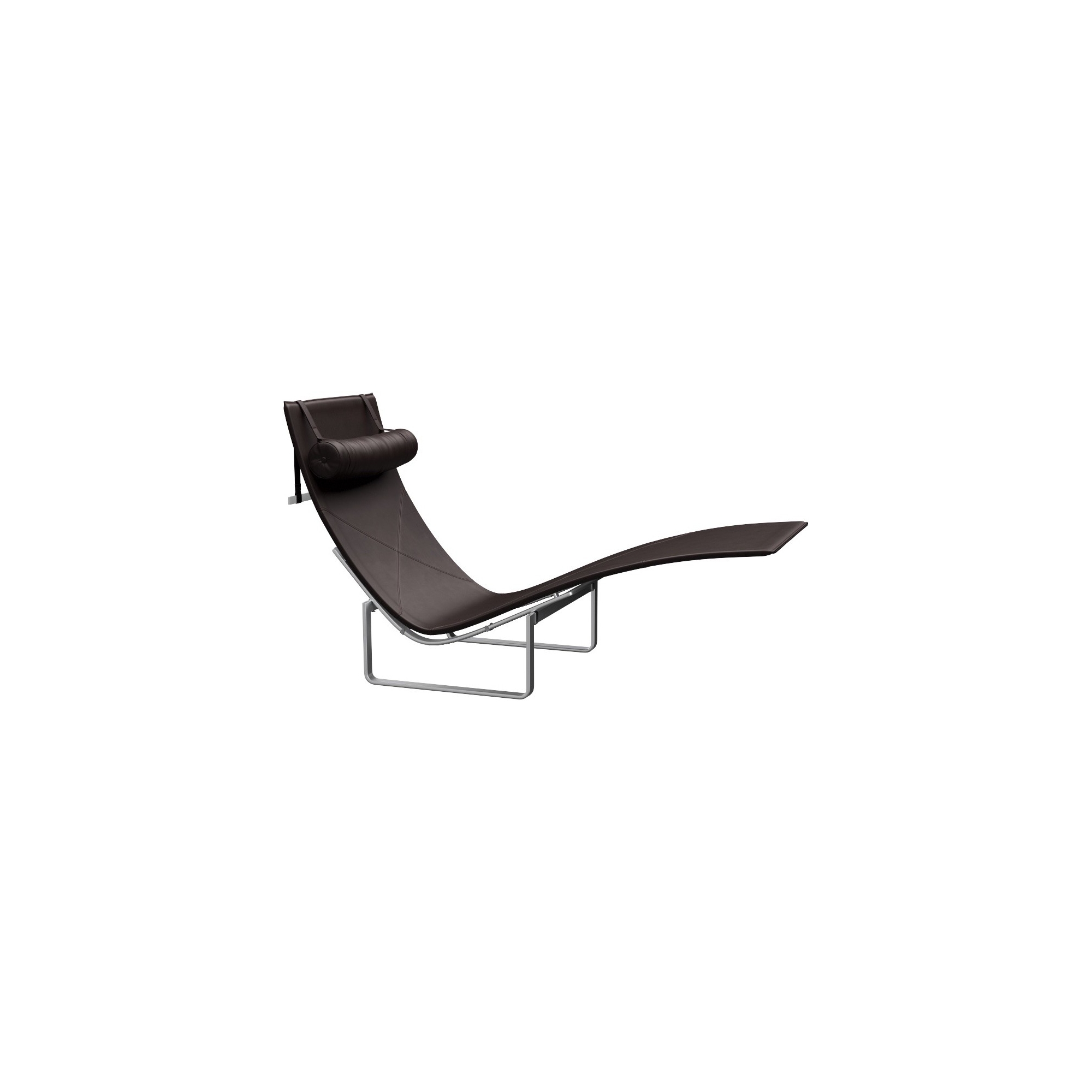 Chaise longue PK24 – Cuir Grace Dark brown - Fritz Hansen