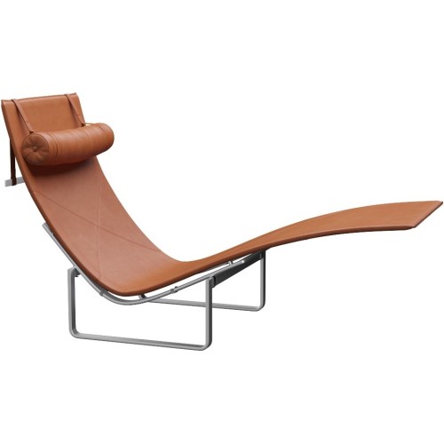 Chaise longue PK24 – Cuir Grace Walnut - Fritz Hansen