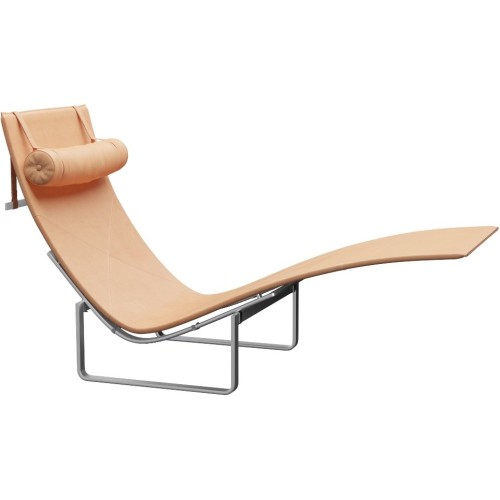 Chaise longue PK24 – Cuir Natural - Fritz Hansen