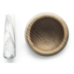 marble blanc/chêne - mortier et pilon Craft - Normann Copenhagen