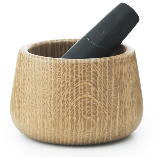 black marble/oak - Craft mortar and pestle - Normann Copenhagen