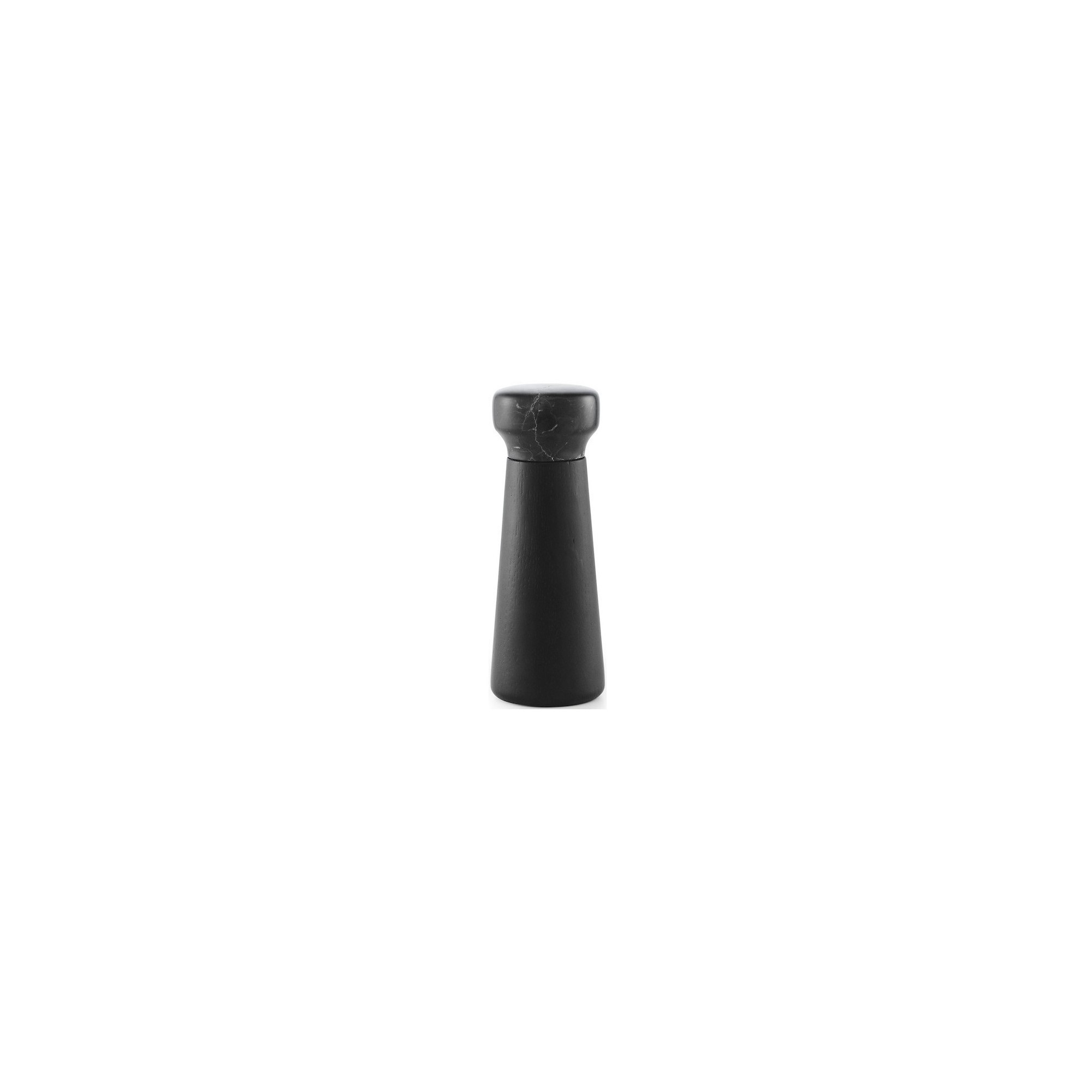 SOLD OUT - small - black marble/black stained oak - Craft pepper mill - Normann Copenhagen