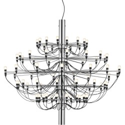 2097/75 pendant, chrome + frosted bulbs – Flos