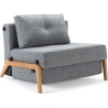 Cubed convertible lounge chair – Oak + 565 Twist Granite - Innovation Living