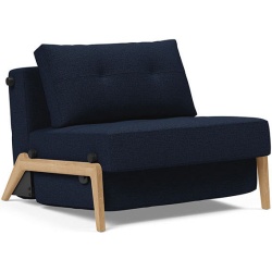 Fauteuil convertible Cubed – Chêne + 528 Mixed Dance Blue - Innovation Living