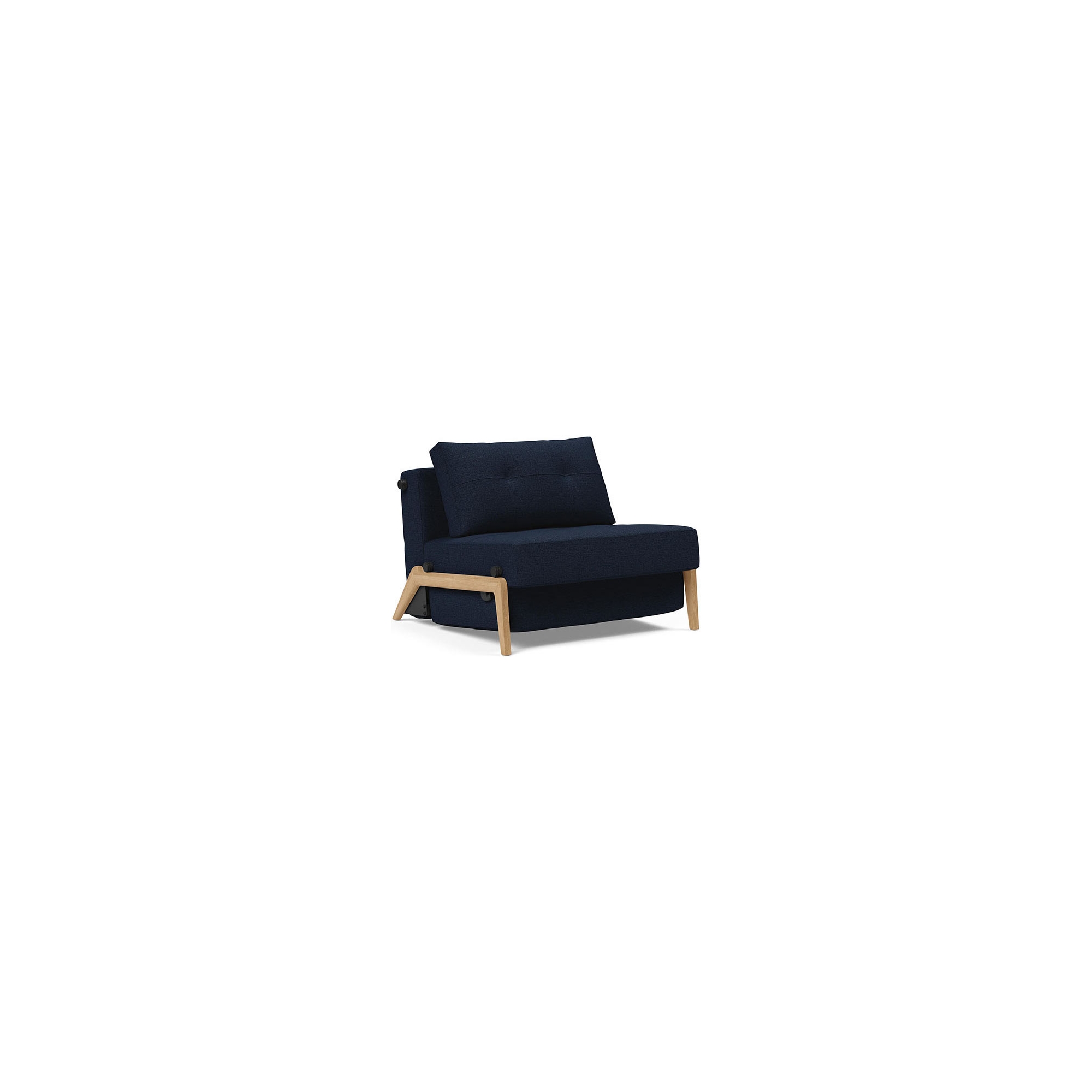 Fauteuil convertible Cubed – Chêne + 528 Mixed Dance Blue - Innovation Living