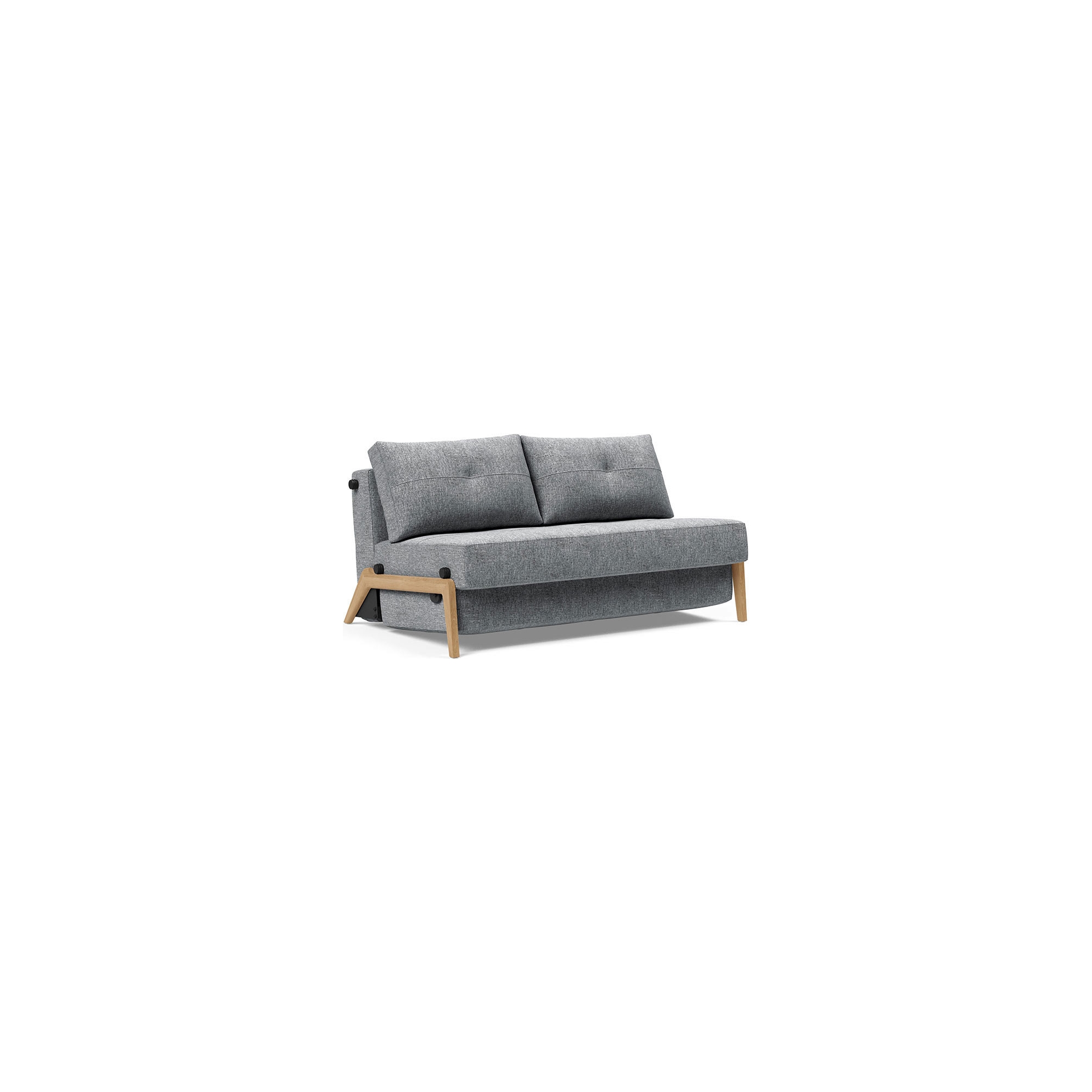 Cubed 140 convertible sofa – Oak + 565 Twist Granite - Innovation Living