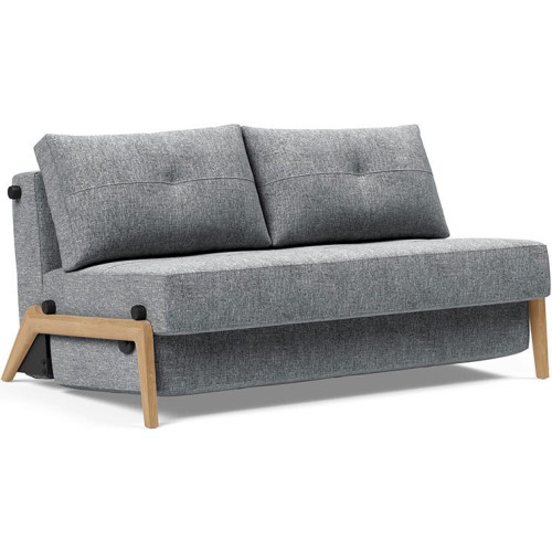 Cubed 140 convertible sofa – Oak + 565 Twist Granite - Innovation Living