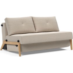 Cubed 140 convertible sofa – Oak + 612 Blida Sand Grey - Innovation Living