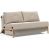 Cubed 140 convertible sofa – Oak + 612 Blida Sand Grey - Innovation Living